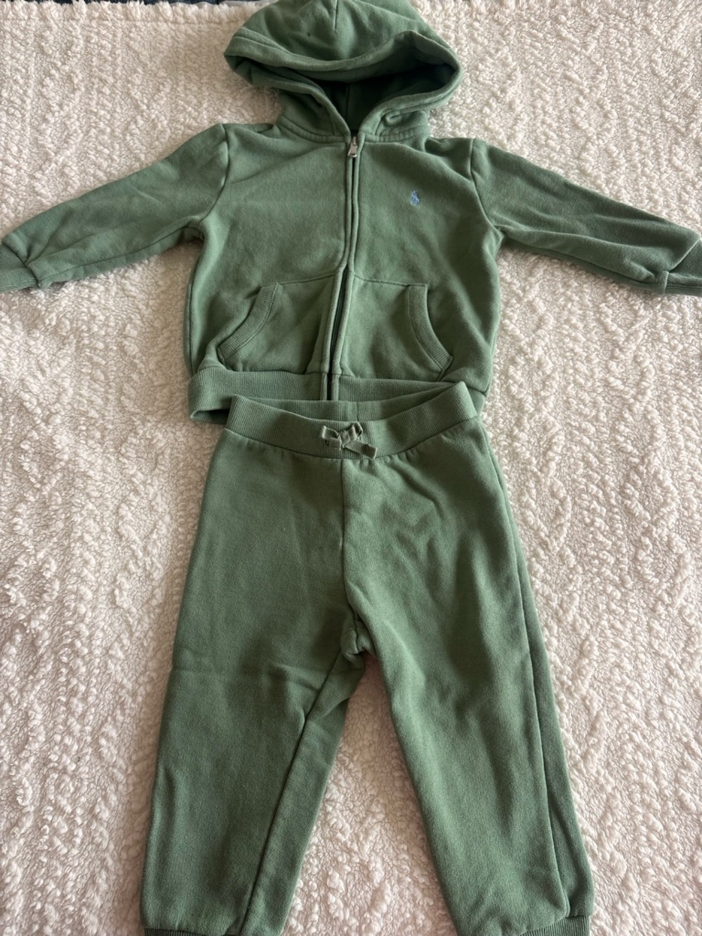 Ralph Lauren Olive Green Fleece Hoodie & Joggers Set